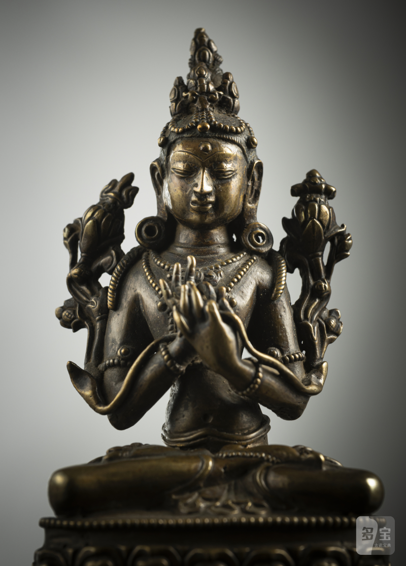 A BRONZE FIGURE OF MANJUSHRI - 图5